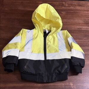 Viswerx childs H-Vis Quilted Bomber jacket - safety reflective cold weather S